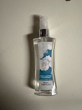 Body Fantasies Fresh White Musk Hair & Body Mist - White & Teal